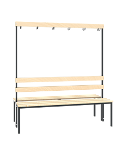 Garderobebank 150 cm breed - Dubbelzijdig met houten zitlatten--test