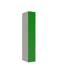 HPL kledinglocker voor 1 persoon - H.180 x B.30 cm Grijs (0149) Groen (V109)