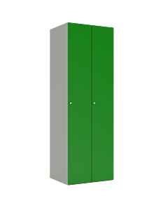 HPL kledinglocker voor 2 personen - H.180 x B.60 cm Grijs (0149) Groen (V109)