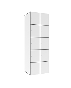 HPL locker met 10 vakken - H.180 x B.60 cm Wit (B070) Wit (B070)