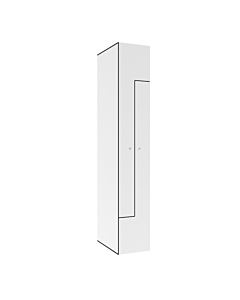 HPL Z locker voor 2 personen - H.180 x B.30 cm Wit (B070) Wit (B070)