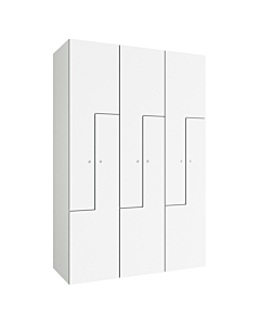 HPL Z locker voor 6 personen - breed model - H.180 x B.120 cm (Staal + HPL)