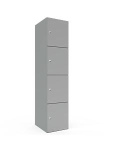 Metalen locker met 4 vakken - breed model - H.180 x B.40 cm