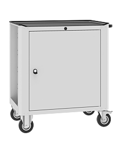Werkplaatskar verrijdbaar met 2 verstelbare legborden - H.90 x B.79 cm